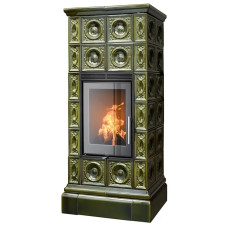 Kachlová Krbová kamna ABX Venezia exklusive L, Zelená